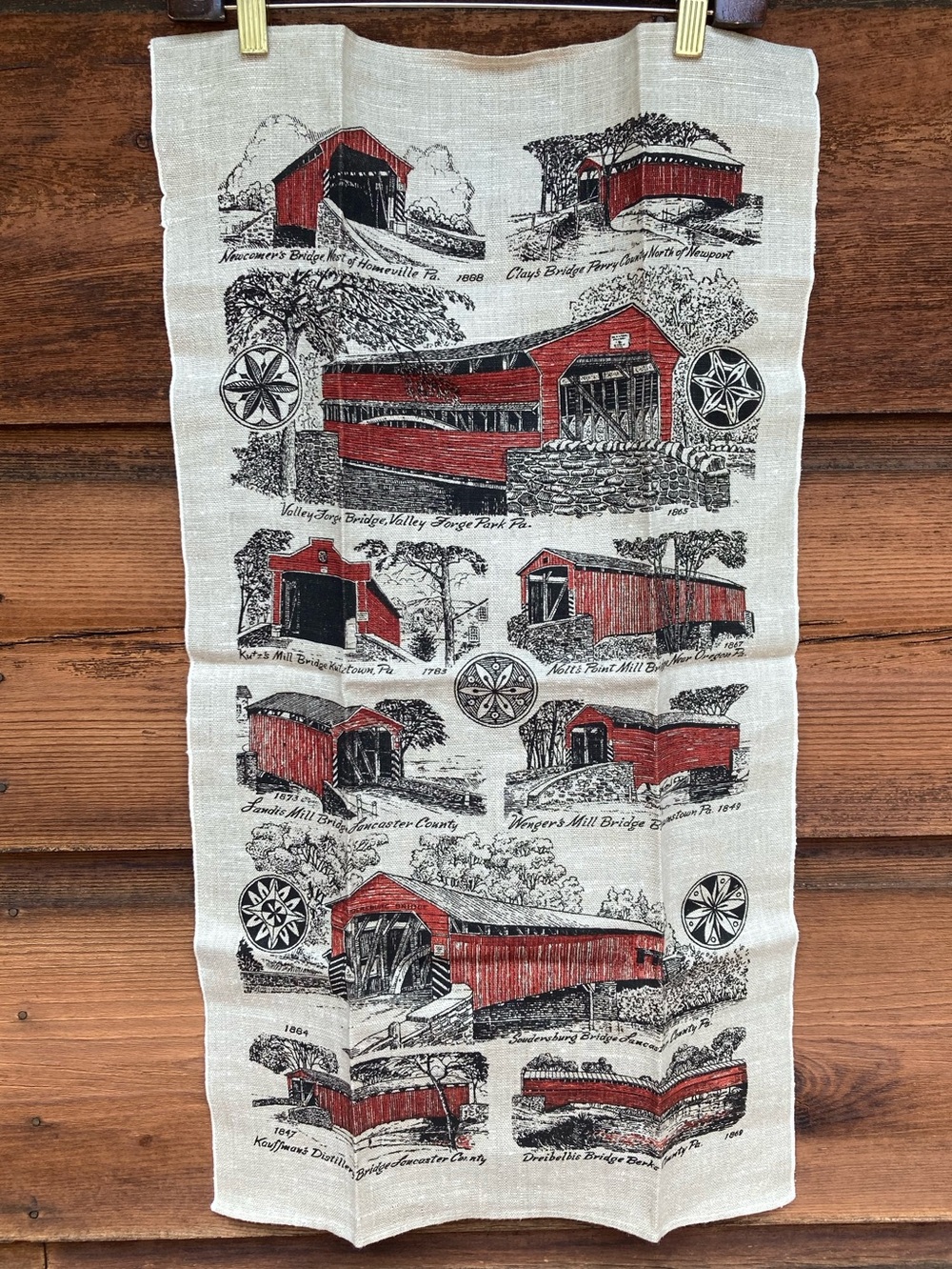 Covered Bridges Tea Towel